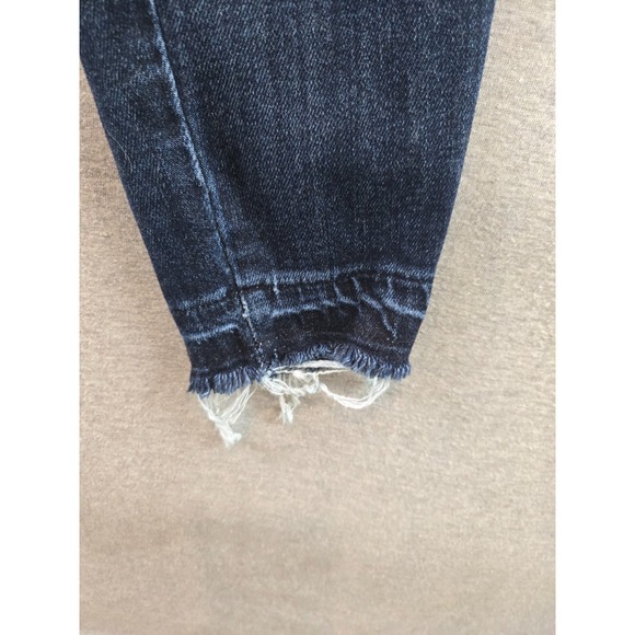AYR The Riser Jeans Womens Size 26 Blue Dark Wash Raw Hem Stretch‎ Denim Fray - Picture 7 of 11